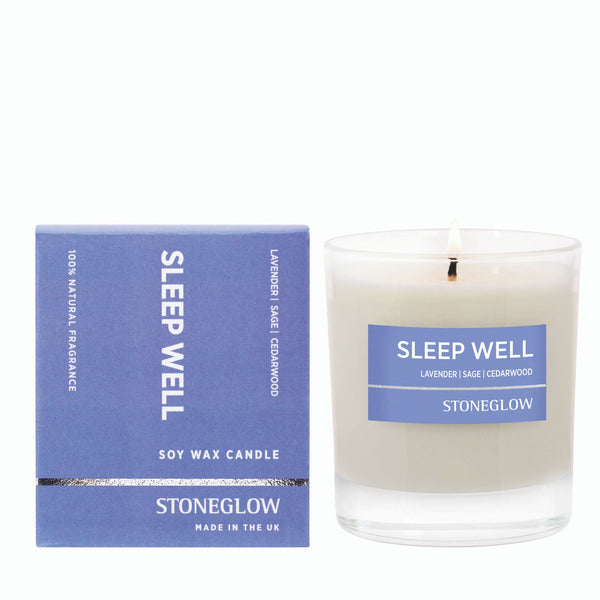 Wellbeing - Sleep Well - Lavender | Sage | Cedarwood - Scented Candle - Boxed Tumbler