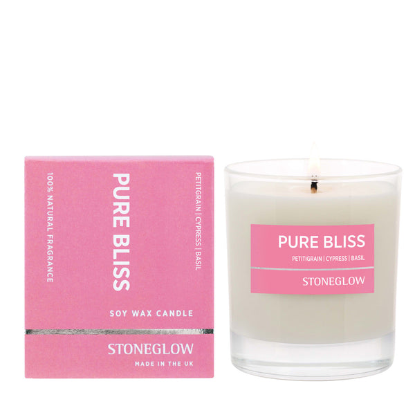 Stoneglow Wellbeing - Pure Bliss - Scented Candle - Boxed Tumbler