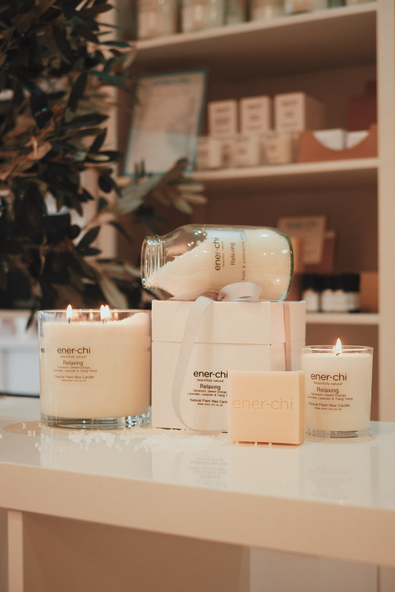 ener-chi 3 Wick Large Natural plant wax candle 850g