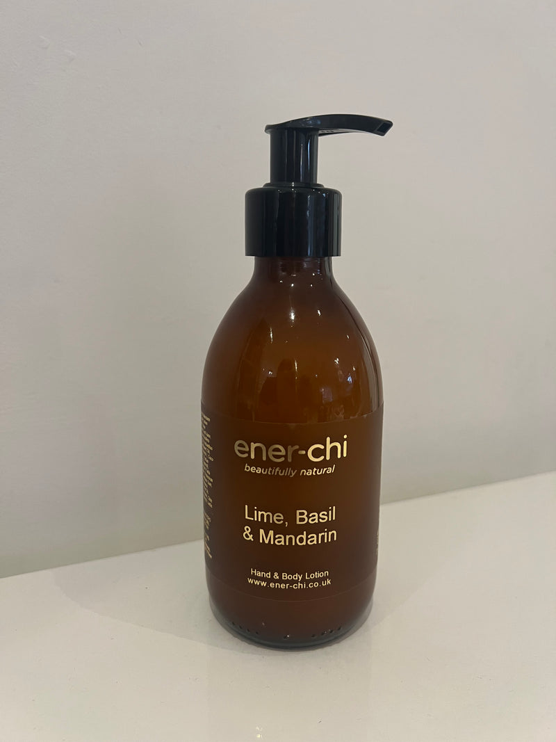 ener-chi Hand and Body Lotion Amber Bottle
