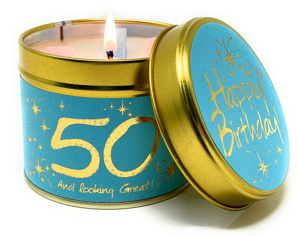 Lily Flame 50th Birthday Candle