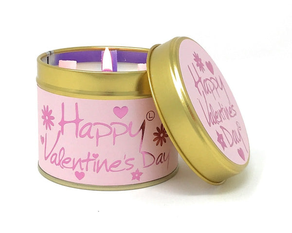 Happy Valentine's Day Lily Flame Scented Candle