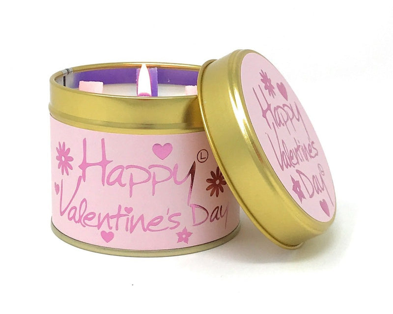 Happy Valentine's Day Lily Flame Scented Candle
